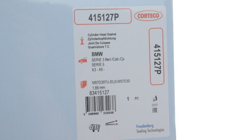 Фото 2 - Прокладка ГБЦ головки блока CORTECO 415127P