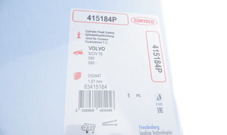 Фото 2 - Прокладка ГБК блока циліндрів CORTECO 415184P