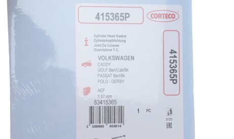 Фото 2 - Прокладка ГБЦ головки блока CORTECO 415365P