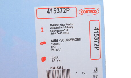 Фото 2 - Прокладка ГБК блока циліндрів CORTECO 415372P