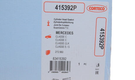 Фото 2 - Прокладка ГБК блока циліндрів CORTECO 415392P