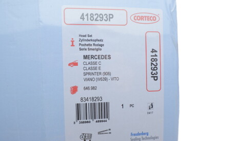 Фото 2 - Прокладки (комплект) CORTECO 418293P