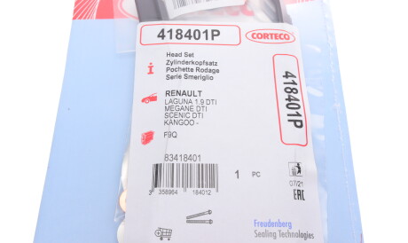 Фото 2 - Прокладки (комплект) CORTECO 418401P