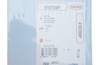 Фото 2 - Прокладки (комплект) CORTECO 418709P