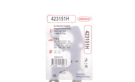 Фото 2 - Прокладка випускного колектора CORTECO 423151H