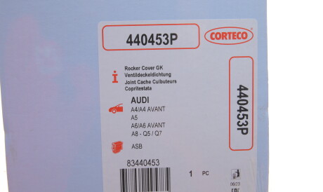 Фото 2 - Прокладка клапанної кришки CORTECO 440453P