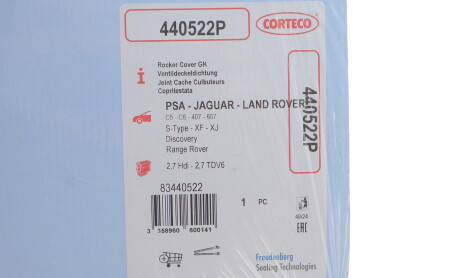 Фото 2 - Прокладка клапанної кришки CORTECO 440522P