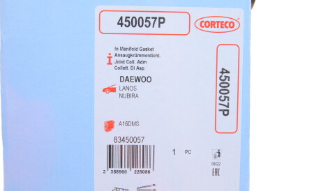 Фото 2 - Прокладка впускного коллектора CORTECO 450057P