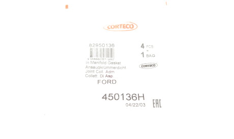 Фото 2 - Прокладка впускного коллектора CORTECO 450136H