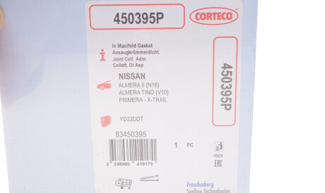Фото 2 - Прокладка впускного колектора CORTECO 450395P