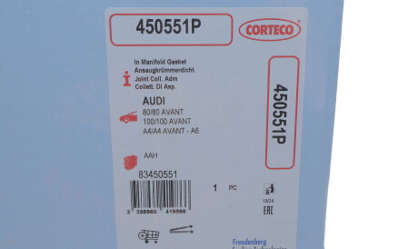 Фото 2 - Прокладка впускного колектора CORTECO 450551P