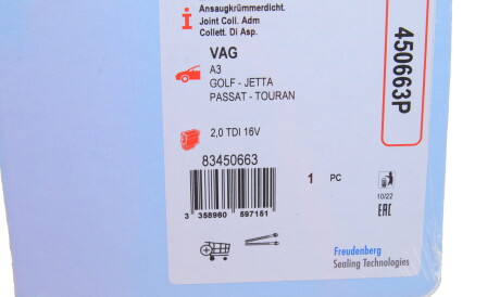 Фото 2 - Прокладка впускного колектора CORTECO 450663P