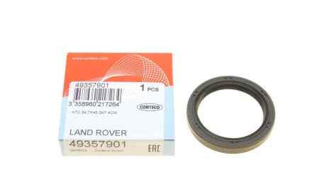 Сальник п/оси (34,7x45,3x7) LAND ROVER FREELANDER 2, RANGE ROVER EVOQUE 2.0/2.2D/3.2 10.06- - CORTECO 49357901