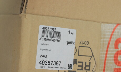 Фото 2 - Подушка двигуна CORTECO 49387387