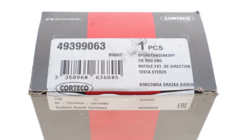Фото 3 - Рульовий наконечник CORTECO 49399063