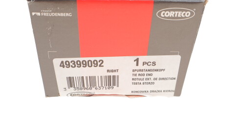 Фото 3 - Рульовий наконечник CORTECO 49399092