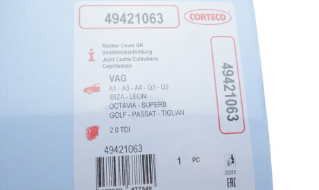 Фото 2 - Прокладка клапанної кришки CORTECO 49421063