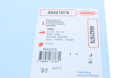 Фото 2 - Прокладка клапанної кришки CORTECO 49421076