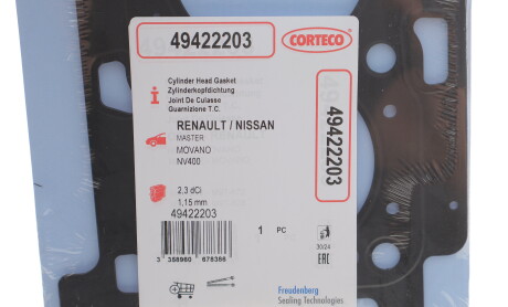 Фото 2 - Прокладка ГБЦ головки блока CORTECO 49422203