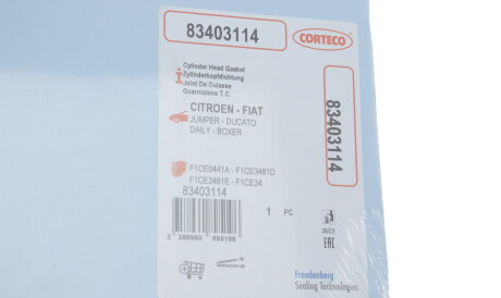 Фото 2 - Прокладка ГБК блока циліндрів CORTECO 83403114