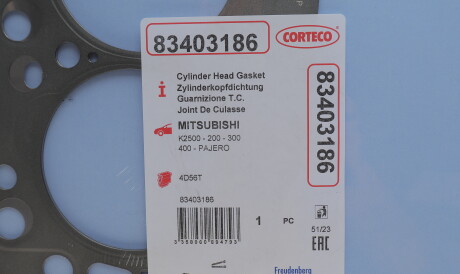 Фото 2 - Прокладка ГБЦ головки блока CORTECO 83403186