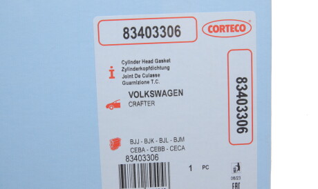 Фото 2 - Прокладка ГБЦ головки блока CORTECO 83403306
