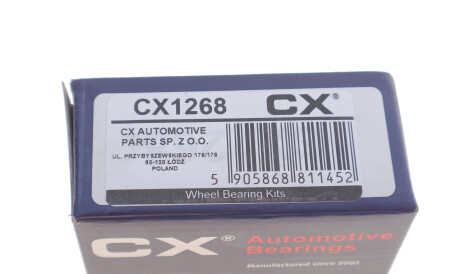 Фото 3 - Підшипник маточини CX CX1268