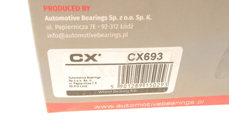 Фото 5 - Підшипник маточини CX CX 693 (CX693)