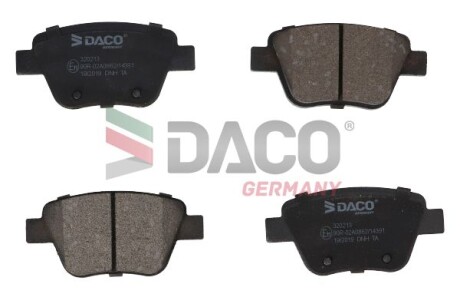 Колодки гальмівні дискові зад. DACO - DACO Germany 320213