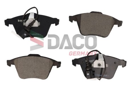 Колодки гальмівні дискові пер. DACO - (8J0698151A, 8J0698151F, 8P0698151) DACO Germany 320221