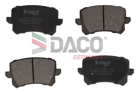 Колодки гальмівні дискові зад. DACO - (3C0698451F, 3C0698451E, 3AA698451) DACO Germany 320232 (фото 1)