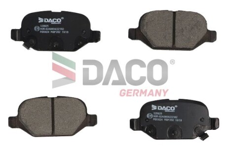 Колодки гальмівні дискові зад. DACO - (77366388, 77366453, 77367514) DACO Germany 320925