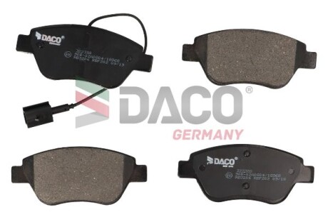 Колодки гальмівні дискові пер. DACO - DACO Germany 322380