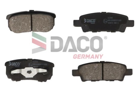 Колодки гальмівні дискові зад. DACO - DACO Germany 322506