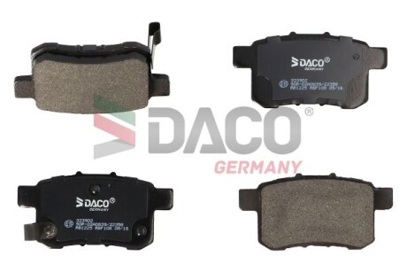 Колодки гальмівні дискові зад. DACO - DACO Germany 323902