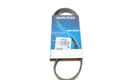 Ремень поликлиновый 4 ребра 942 мм (Honda) - (005435171, 047903137L, 1752152E00) DAYCO 4PK942