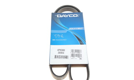 Ремень поликлиновый 4 ребра 980 мм (Fiat) - (71719407, 9153623080, 7706132) DAYCO 4PK980