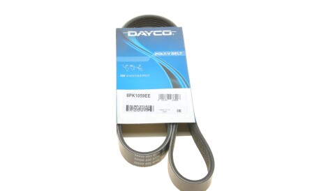 Ремень поликлиновый 6 рёбер 1059 мм (Ford Volvo) - (1142688, 1148908, 1253584) DAYCO 6PK1059EE