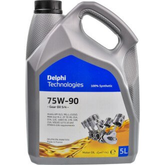 Масло напівсинтетичне трансмісійне GEAR OIL 5/4 75W-90, 5л - (83222365987) Delphi 25067331 (фото 1)