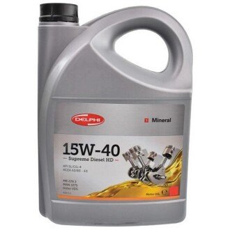 Моторна олива Supreme Diesel HD 15W-40, 4 л - Delphi 25185360