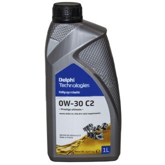 Моторна олива Prestige Ultimate C2 0W-20, 1 л - Delphi 28344412D