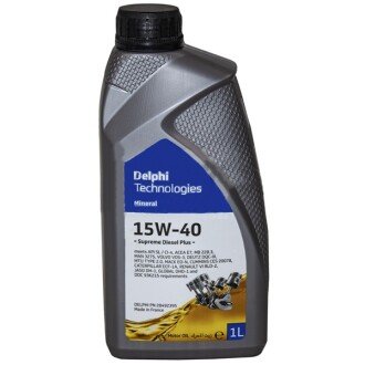 Моторное масло Supreme Diesel Plus 15W-40, 1 л - (man3275, rld2) Delphi 28492395