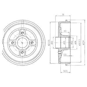 Тормозной барабан - Delphi BF423