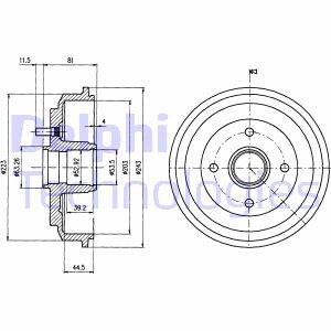 Фото 3 - Гальмівний барабан Delphi BF487