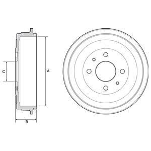 Тормозный барабан - Delphi BF528