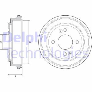 Гальмівний барабан - (584111C000) Delphi BF551