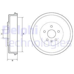 B?ben hamulcowy ty? CHEVROLET CRUZE 1.4-2.0D 05.09- - Delphi BF553