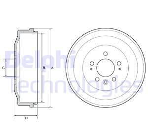 Гальмівний барабан - (2H0609617) Delphi BF558
