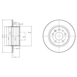 Тормозной диск - (1154200072, 1154230212, 1154230412) Delphi BG2240