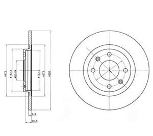Гальмівний диск - (95661746, 96027199, 95575080RP) Delphi BG2308